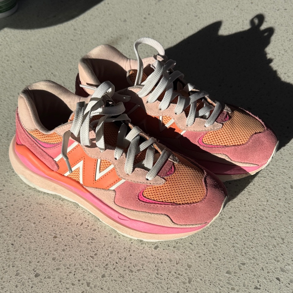 New Balance Women's Vibrant Pink and Orange Sneakers